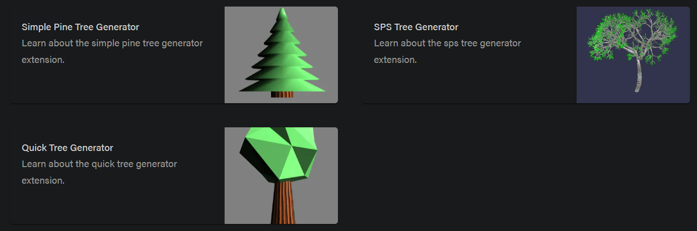 Tree generators in Babylon documentation